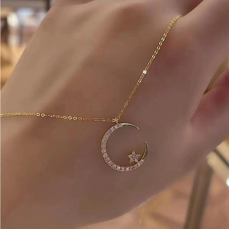 💕Bright Night: Collana Stella Di Luna🌙