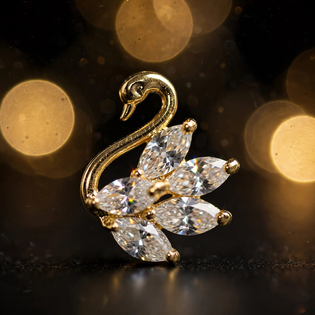 Swan Crystal Stud Earrings