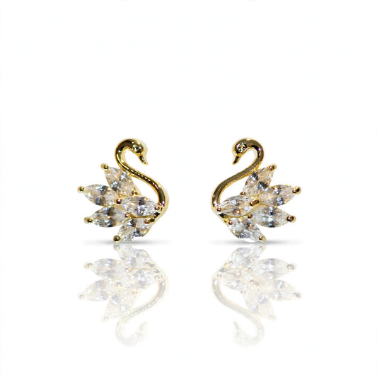 Swan Crystal Stud Earrings