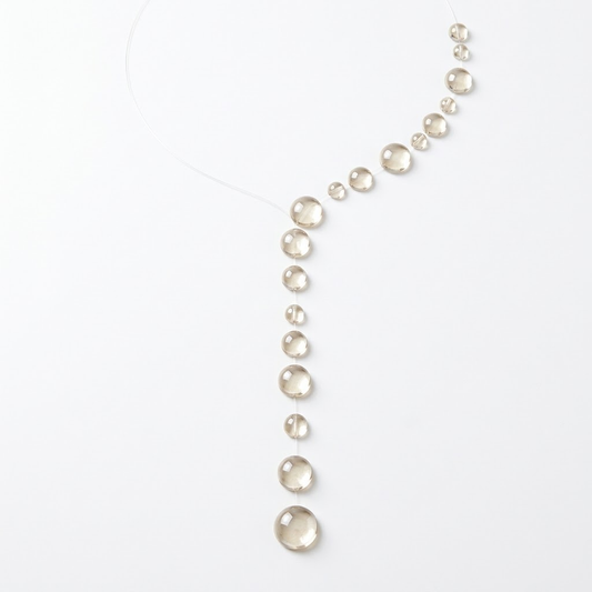 Asymmetric dewdrop necklace product shot