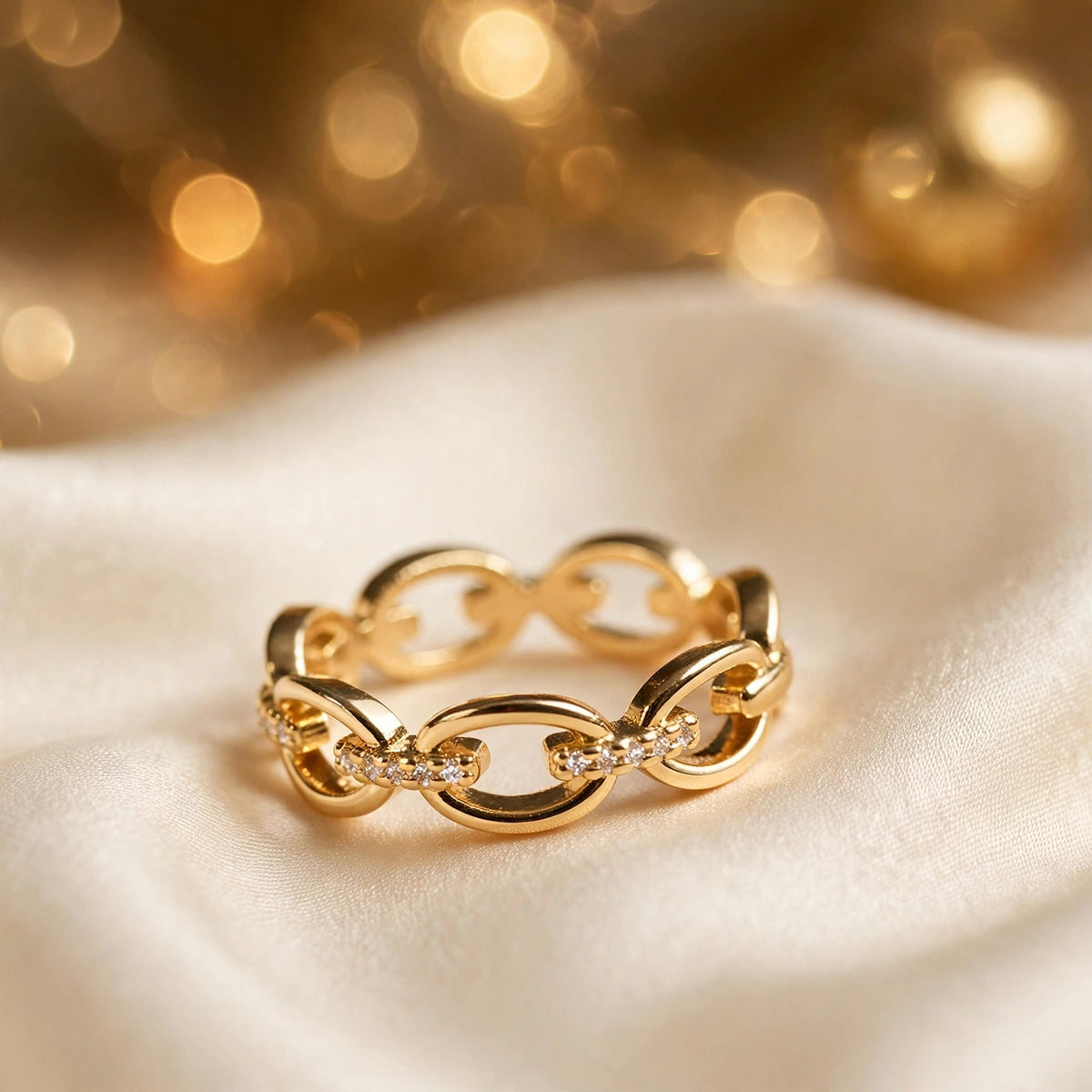 Gold chain ring free gift