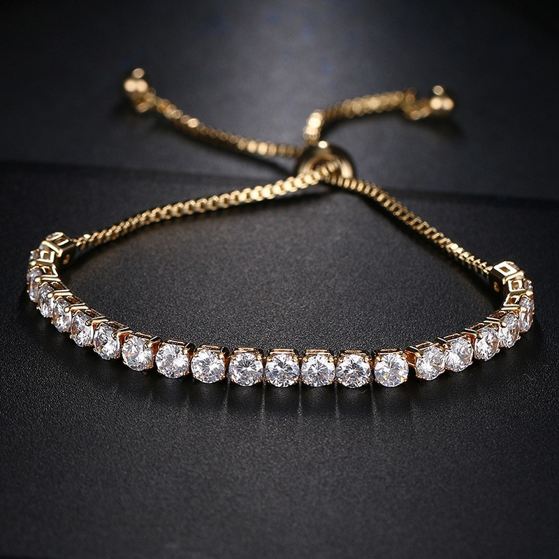 Gold tennis bracelet free gift